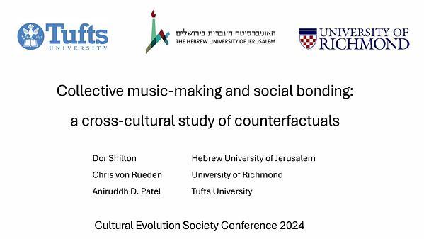 LIVE - Collective music-making and social bonding: a cross-cultural study of counterfactuals