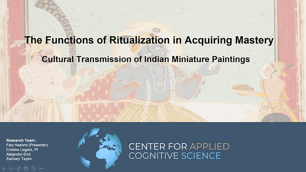 LIVE - The functions of ritualization in acquiring mastery: Cultural transmission of Indian miniature paintings