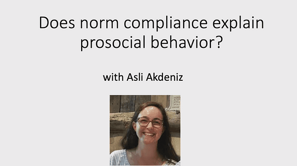 RECORDING - Prosocial versus cultural normative underpinnings of cooperative behavior