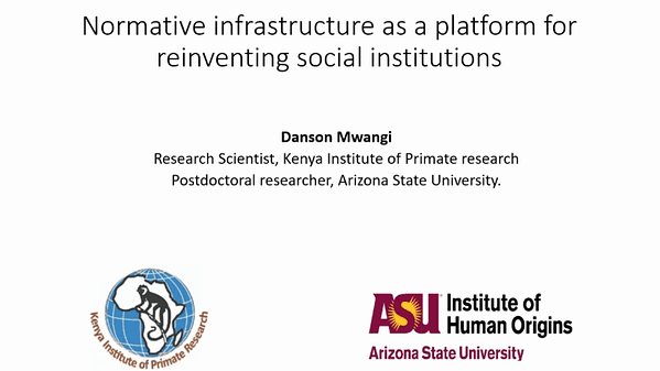 Recording -  Normative infrastructure as a platform for reinventing social institutions