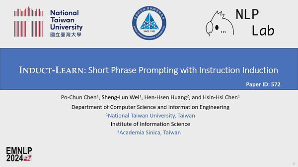 Induct-Learn: Short Phrase Prompting with Instruction Induction