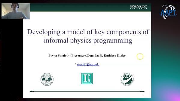 Developing A Model of Key Components of Informal Physics Programming