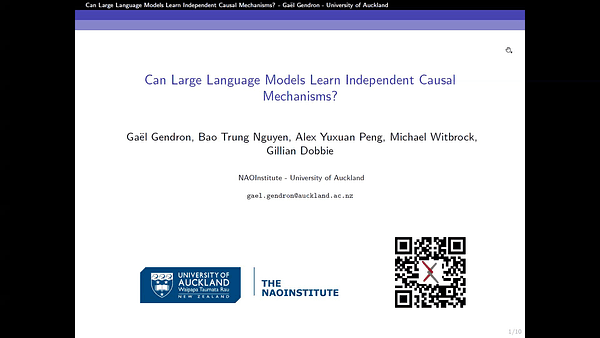 Can Large Language Models Learn Independent Causal Mechanisms?