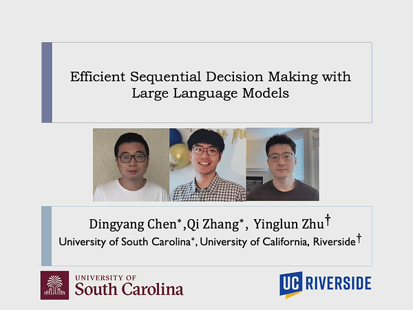 Efficient Sequential Decision Making with Large Language Models