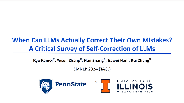 When Can LLMs Actually Correct Their Own Mistakes? A Critical Survey of Self-Correction of LLMs