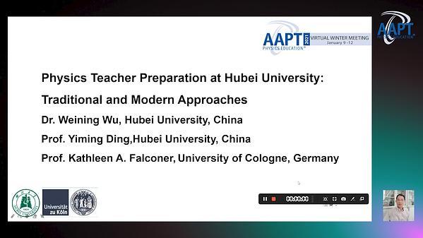 Physics Teacher Preparation at Hubei University: