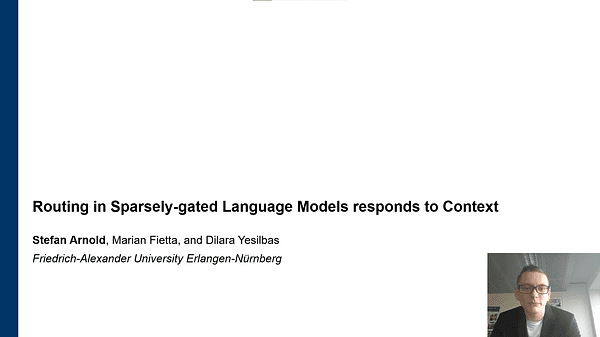 Routing in Sparsely-gated Language Models responds to Context