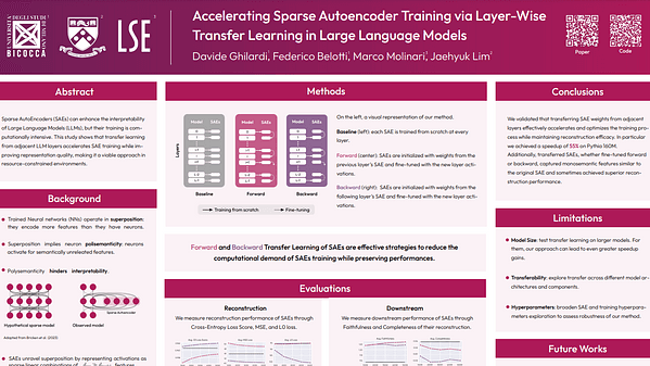 Accelerating Sparse Autoencoder Training via Layer-Wise Transfer Learning in Large Language Models