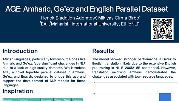AGE: Amharic, Ge’ez and English Parallel Dataset