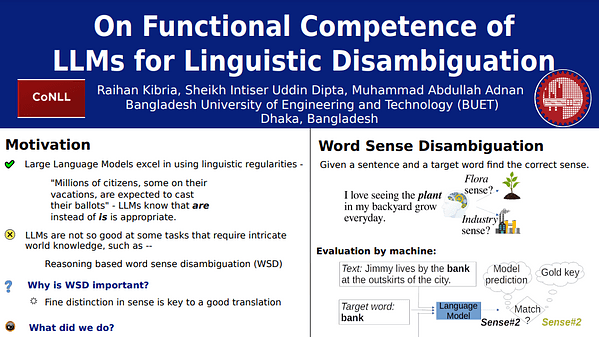 On Functional Competence of LLMs for Linguistic Disambiguation