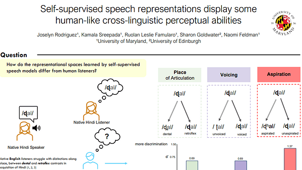 Self-supervised speech representations display some human-like cross-linguistic perceptual abilities