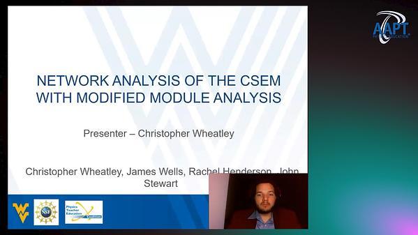 Network analysis of the CSEM with Modified Module Analysis