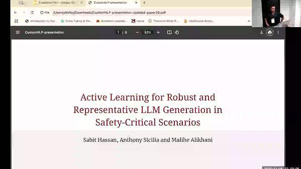 Active Learning for Robust and Representative LLM Generation in Safety-Critical Scenarios