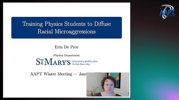 Training Physics Students to Diffuse Racial Microaggressions
