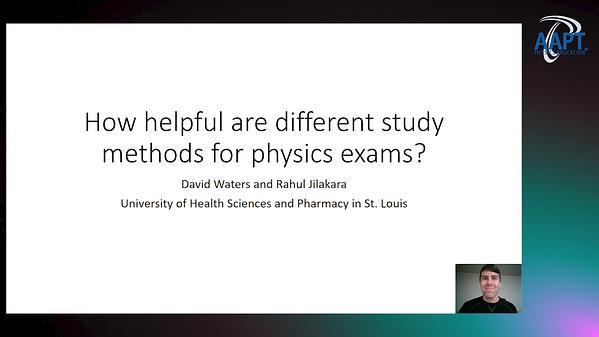 How Helpful are Different Study Methods for Physics Exams?