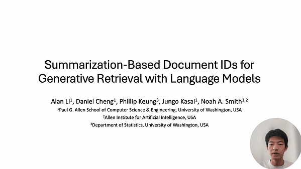 Summarization-Based Document IDs for Generative Retrieval with Language Models