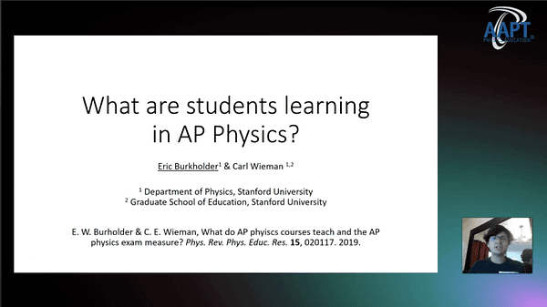 What are students learning in AP physics?