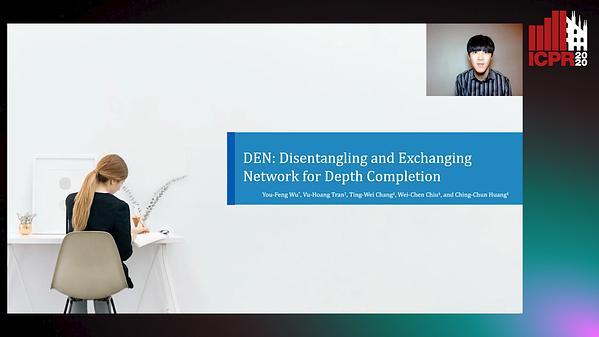 DEN: Disentangling and Exchanging Network for Depth Completion