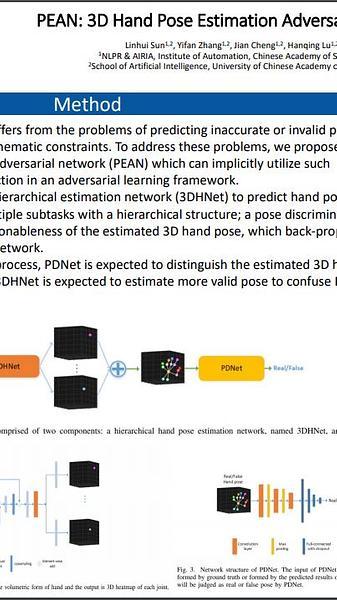 PEAN: 3D Hand Pose Estimation Adversarial Network
