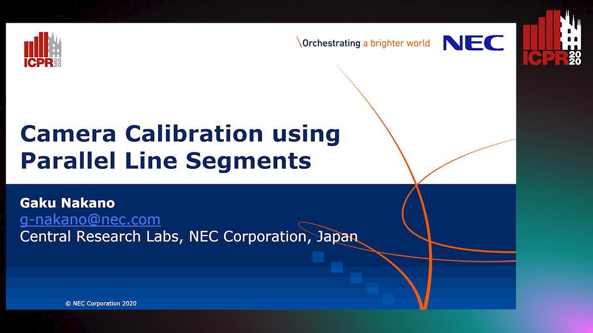 Underline Camera Calibration Using Parallel Line Segments