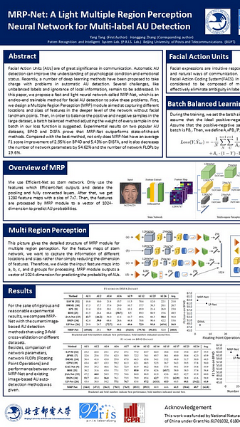 MRP-Net: A Light Multiple Region Perception Neural Network for Multi-label AU Detection