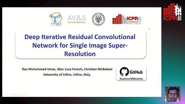 Deep Iterative Residual Convolutional Network for Single Image Super-Resolution