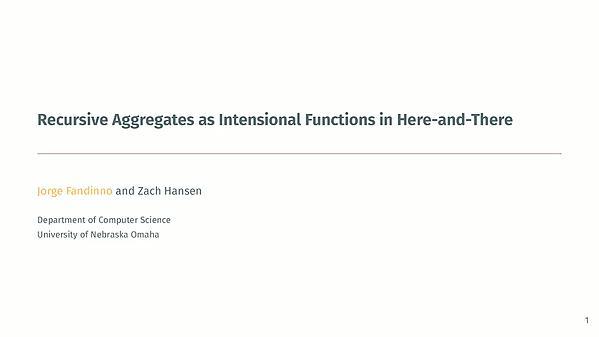 Recursive Aggregates as Intensional Functions in Answer Set Programming: Semantics and Strong Equivalence