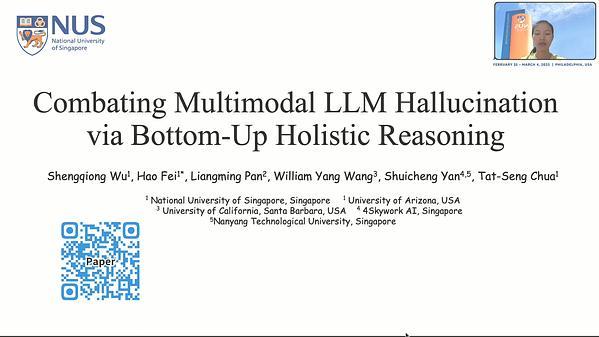 Combating Multimodal LLM Hallucination via Bottom-Up Holistic Reasoning