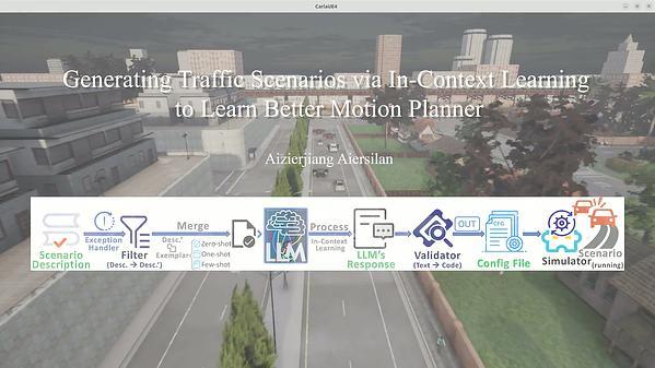 Generating Traffic Scenarios via In-Context Learning to Learn Better Motion Planner