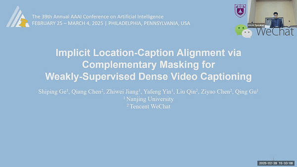 Implicit Location-Caption Alignment via Complementary Masking for Weakly-Supervised Dense Video Captioning