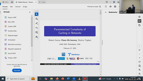 Parameterized Complexity of Caching in Networks