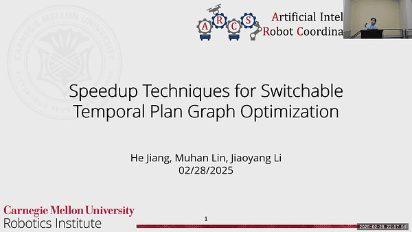 Speedup Techniques for Switchable Temporal Plan Graph Optimization
