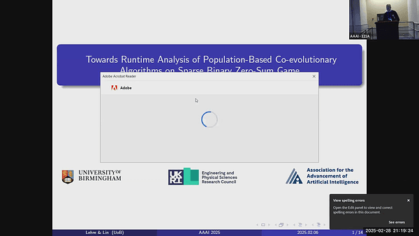 Towards Runtime Analysis of Population-Based Co-evolutionary Algorithms on Sparse Binary Zero-Sum Game