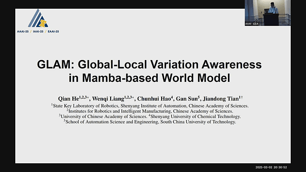GLAM: Global-Local Variation Awareness in Mamba-based World Model