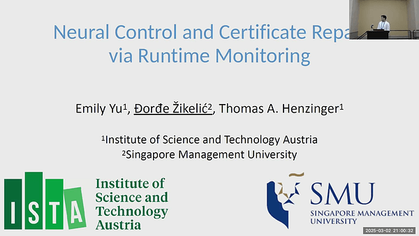 Neural Control and Certificate Repair via Runtime Monitoring