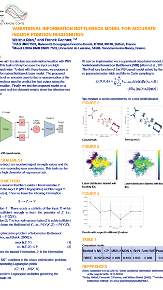 Variational Information Bottleneck Model for Accurate Indoor Position Recognition