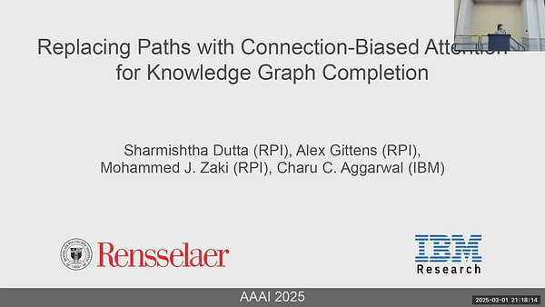 Replacing Paths with Connection-Biased Attention for Knowledge Graph Completion