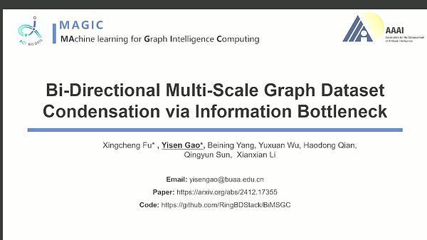 Bi-Directional Multi-Scale Graph Dataset Condensation via Information Bottleneck