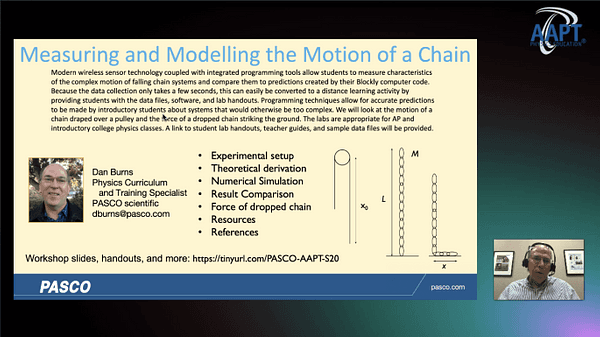 Measuring and Modelling the Motion of a Chain