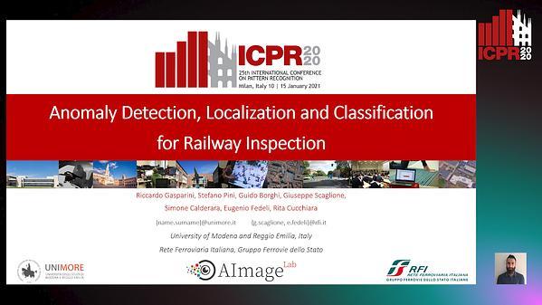 Anomaly Detection, Localization and Classification for Railway Inspection