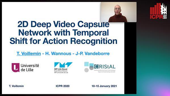 2D Deep Video Capsule Network with Temporal Shift for Action Recognition