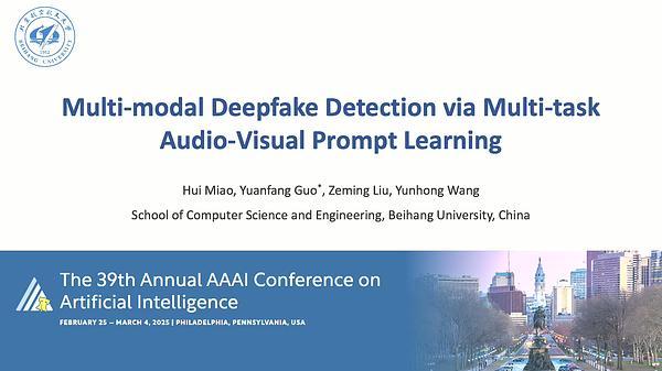 Multi-modal Deepfake Detection via Multi-task Audio-Visual Prompt Learning