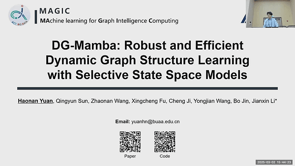DG-Mamba: Robust and Efficient Dynamic Graph Structure Learning with Selective State Space Models