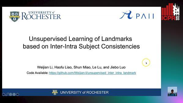 Unsupervised Learning of Landmarks based on Inter-Intra Subject Consistencies