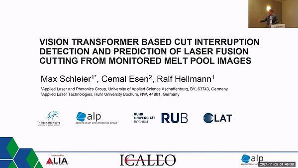Vision Transformer Based Cut Interruption Detection and Prediction of Laser Fusion Cutting from Monitored Melt Pool Images