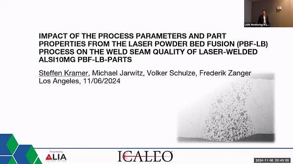 Impact of the Process Parameters and Part Properties from the Laser Powder Bed Fusion (PBF-LB) Process on the Weld Seam Quality of Laser-Welded AlSi10Mg PBF-LB-Parts