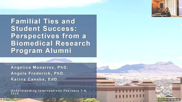 Familial Ties and Student Success: Perspectives from Biomedical Research Program Alumni
