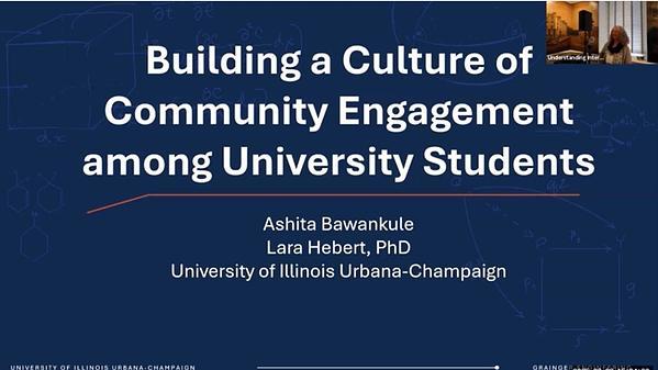 Building a Culture of Community Engagement among University Students