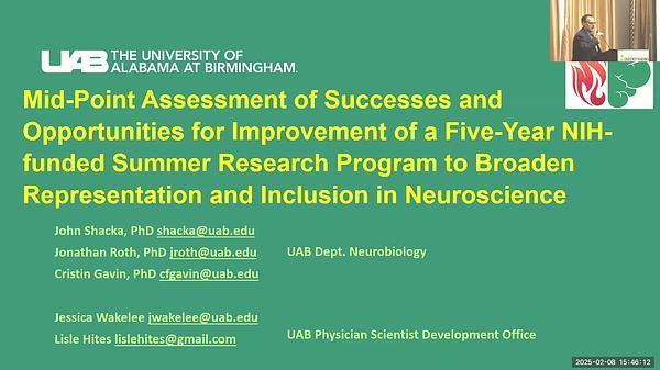 Mid-Point Assessment of Successes and Opportunities for Improvement of a Five-Year NIH-funded Summer Research Program to Broaden Representation and Inclusion in Neuroscience