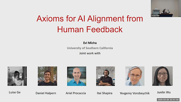 Axioms for AI Alignment from Human Feedback